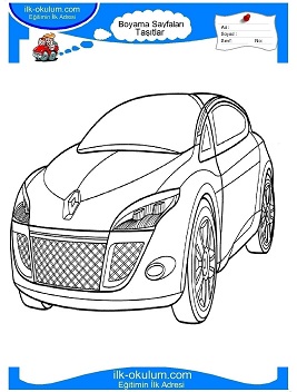 Çocuklar İçin Renault Boyama Sayfaları 